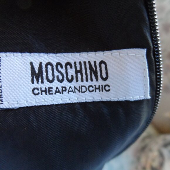 New Moschino CheapandChic Black Sheath Dress w. Beaded Stand Up Collar Size 4 - Picture 12 of 16